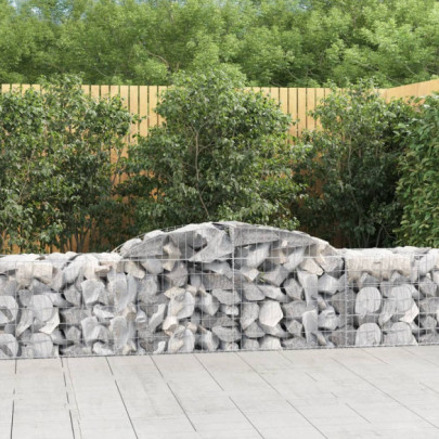 Coșuri Gabion Arcuite 2 Bucăți - 300x50x60/80 cm