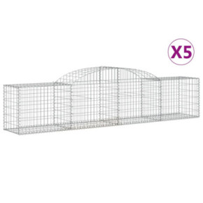 Coșuri Gabion Arcuite 5 buc - 300x50x60/80 cm - Fier Galvanizat 2