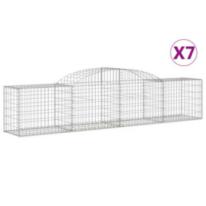 Coșuri Gabion Arcuite Fier Galvanizat | Gard Decorativ Grădină 2
