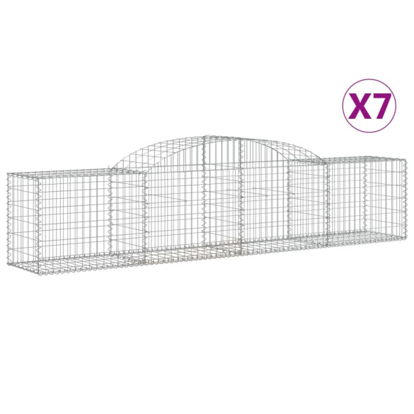 Coșuri Gabion Arcuite Fier Galvanizat | Gard Decorativ Grădină