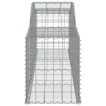 Coșuri Gabion Arcuite Fier Galvanizat - 10 bucăți