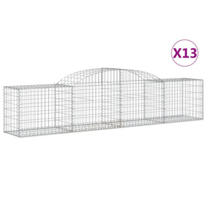 Coșuri Gabion Arcuite 13 buc - Fier Galvanizat | Livrare Gratuită
