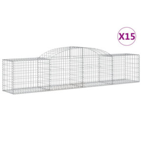 Coșuri Gabion Arcuite 15 buc - Fier Galvanizat | Livrare Gratuită 2