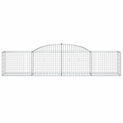 Coșuri Gabion Arcuite 15 buc - Fier Galvanizat | Livrare Gratuită