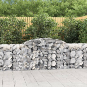 Coșuri Gabion Arcuite | Barieră Decorativă Grădină | Fier Galvanizat