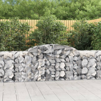 Coșuri Gabion Arcuite 9 buc - 300x50x80/100 cm - Fier Galvanizat
