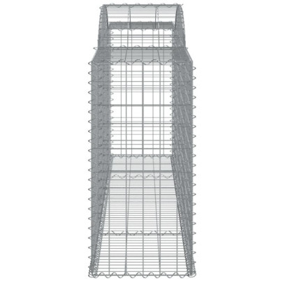 Coșuri Gabion Arcuite Fier Galvanizat - Set 3 Bucăți