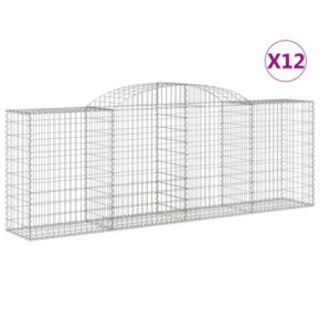 Coșuri Gabion Arcuite 12 buc - Fier Galvanizat | Livrare Gratuită 2