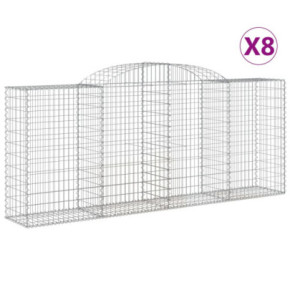 Coșuri Gabion Arcuite | Barieră Decorativă Grădină | Fier Galvanizat 2