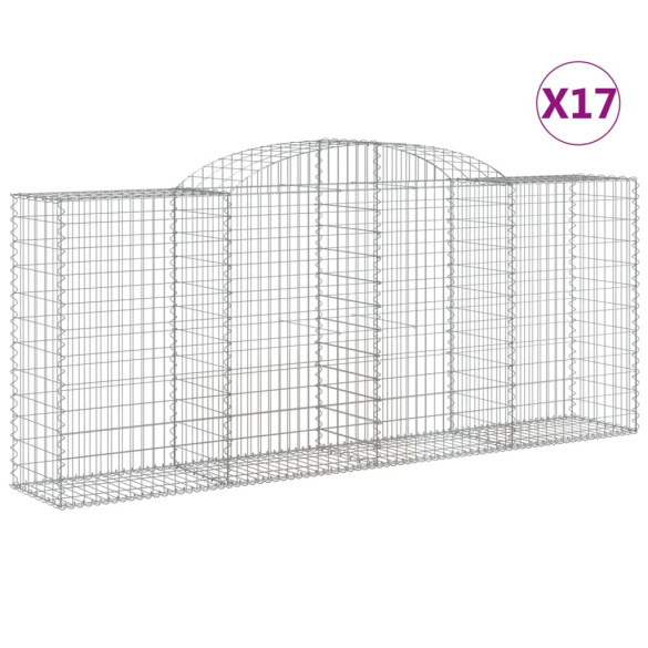 Coșuri Gabion Arcuite Fier Galvanizat | Barieră Decorativă Grădină
