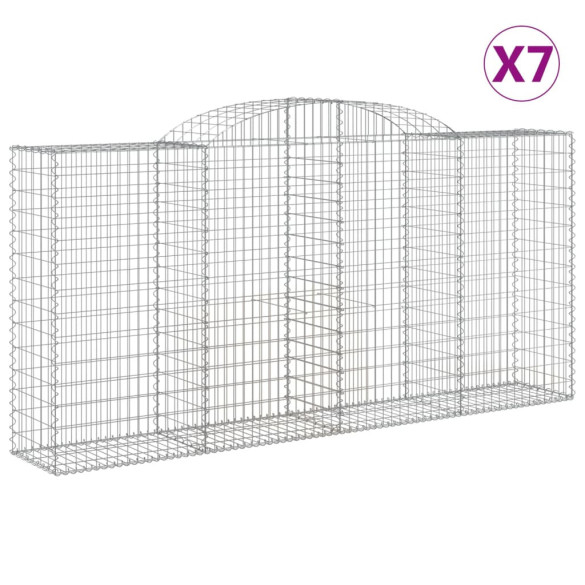 Coșuri Gabion Arcuite | Barieră Decorativă Grădină | Fier Galvanizat