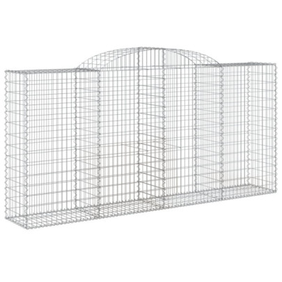 Coșuri Gabion Arcuite | Barieră Decorativă Grădină | Fier Galvanizat