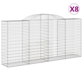 Coșuri Gabion Arcuite | Barieră Decorativă Grădină | Fier Galvanizat 2