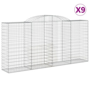 Coșuri Gabion Arcuite 9 buc - Fier Galvanizat | Livrare Gratuită 2