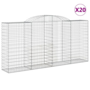 Coșuri Gabion Arcuite 20 buc - Fier Galvanizat | Livrare Gratuită 2