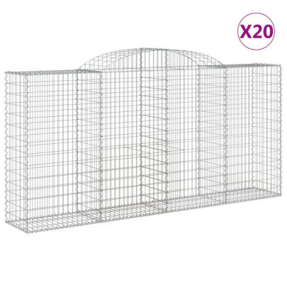 Coșuri Gabion Arcuite 20 buc - Fier Galvanizat | Livrare Gratuită