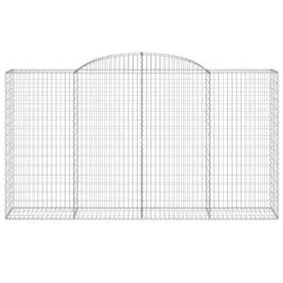 Coșuri Gabion Arcuite 2 buc - Fier Galvanizat | Livrare Gratuită