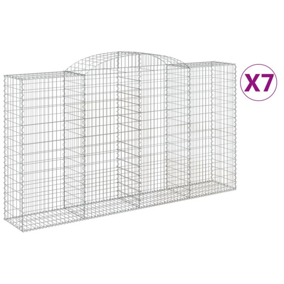Set Coșuri Gabion Arcuite | Barieră Decorativă Grădină