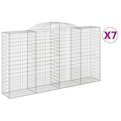 Set Coșuri Gabion Arcuite | Barieră Decorativă Grădină
