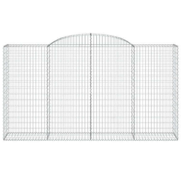 Set 9 Coșuri Gabion Arcuite | Fier Galvanizat 300x50x160/180 cm