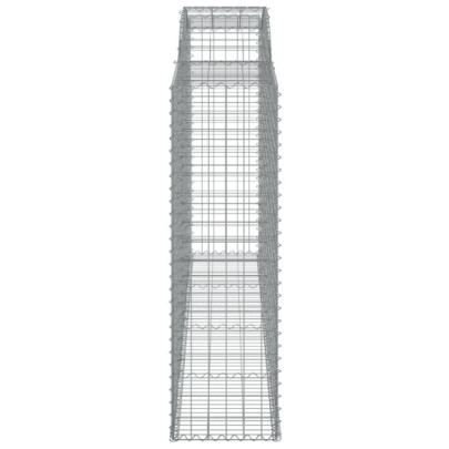 Set 9 Coșuri Gabion Arcuite | Fier Galvanizat 300x50x160/180 cm