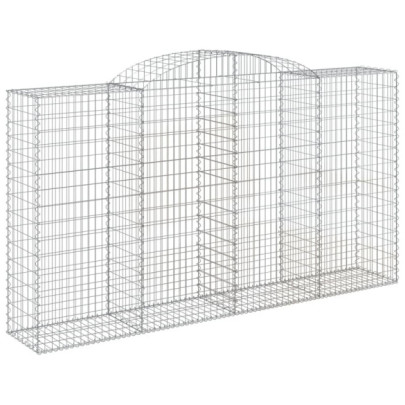 Coșuri Gabion Arcuite | Barieră Decorativă Grădină | Fier Galvanizat