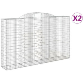 Coșuri Gabion Arcuite | Barieră Decorativă Grădină | Fier Galvanizat 2