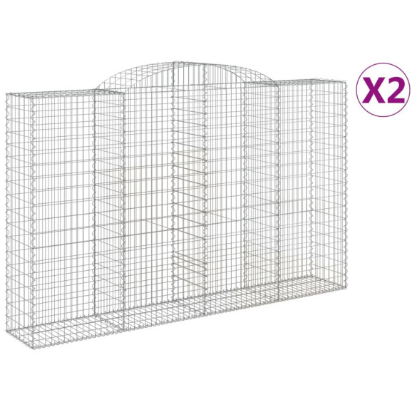Coșuri Gabion Arcuite | Barieră Decorativă Grădină | Fier Galvanizat