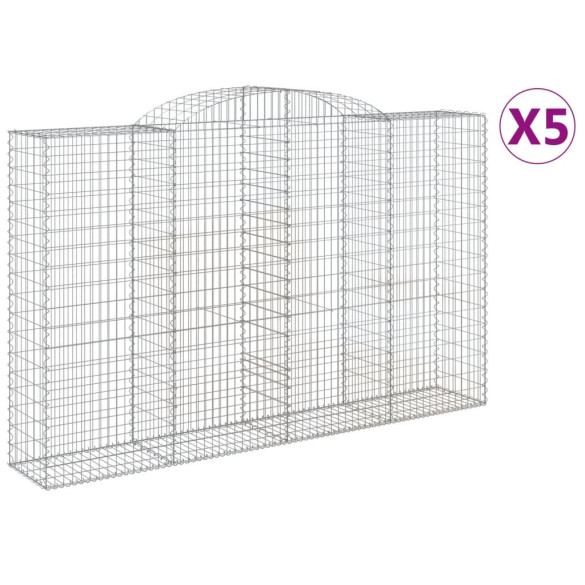 Coșuri Gabion Arcuite | Barieră Decorativă Grădină | Fier Galvanizat