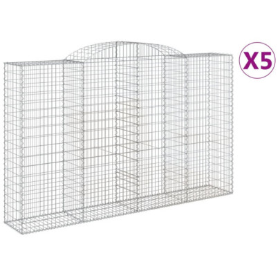 Coșuri Gabion Arcuite | Barieră Decorativă Grădină | Fier Galvanizat