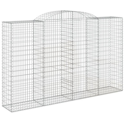 Coșuri Gabion Arcuite | Barieră Decorativă Grădină | Fier Galvanizat