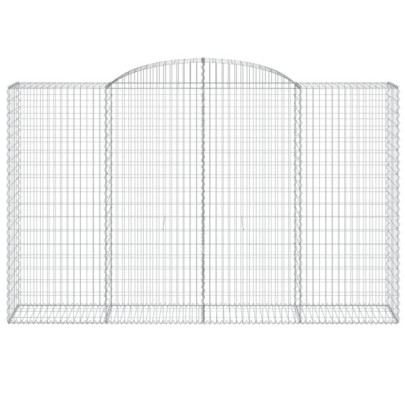 Coșuri Gabion Arcuite Fier Galvanizat | Barieră Grădină Decorativă