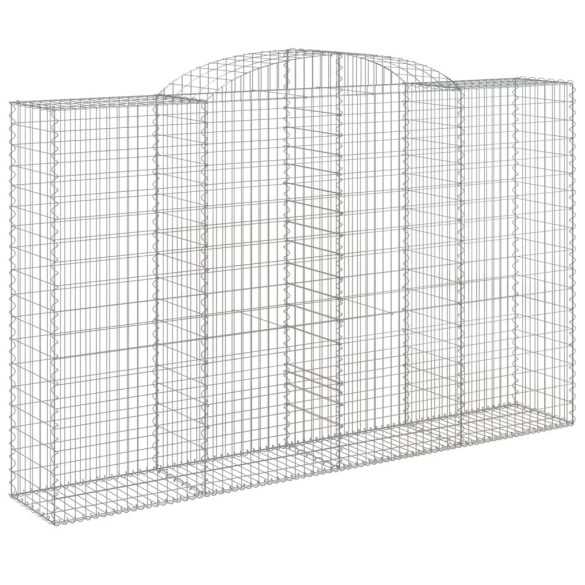 Set 9 Coșuri Gabion Arcuite | Fier Galvanizat | Gard Decorativ