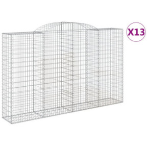 Coșuri Gabion Arcuite Fier Galvanizat - Set 13 Bucăți 2
