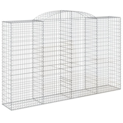 Coșuri Gabion Arcuite Fier Galvanizat - Set 13 Bucăți