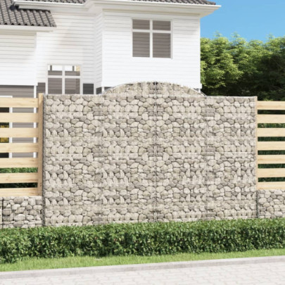 Coșuri Gabion Arcuite Fier Galvanizat | Barieră Decorativă