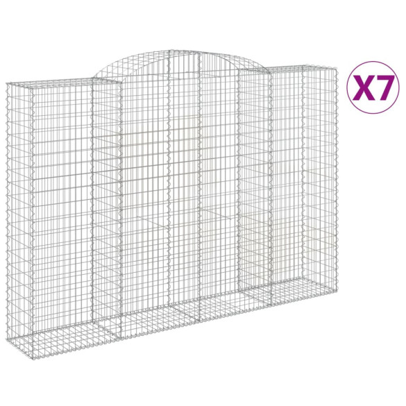Coșuri Gabion Arcuite Fier Galvanizat | Barieră Decorativă