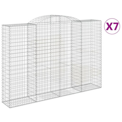 Coșuri Gabion Arcuite Fier Galvanizat | Barieră Decorativă