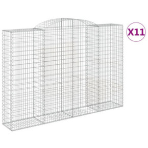 Coșuri Gabion Arcuite | Barieră Decorativă Grădină | Fier Galvanizat 2