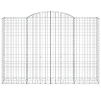 Coșuri Gabion Arcuite Fier Galvanizat - Gard Decorativ