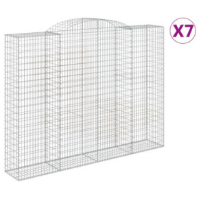Coșuri Gabion Arcuite - 7 buc - 300x50x220/240cm - Fier Galvanizat 2