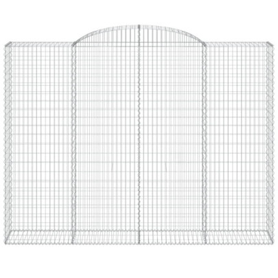 Coșuri Gabion Arcuite - 12 bucăți | Fier Galvanizat Rezistent