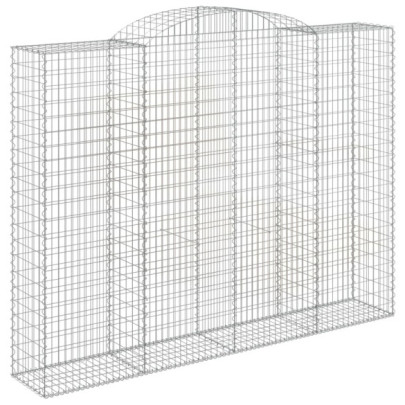Coșuri Gabion Arcuite - 13 bucăți 300x50x220/240cm | Fier Galvanizat