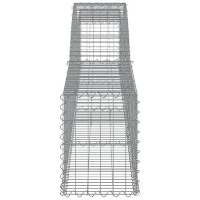 Coșuri Gabion Arcuite 3 buc - Fier Galvanizat | Decor Grădină