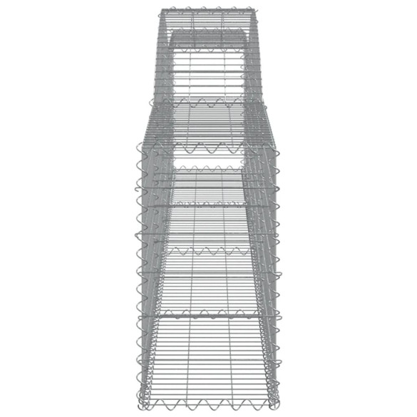 Coșuri Gabion Arcuite 2 buc - Fier Galvanizat 400x30x60/80 cm