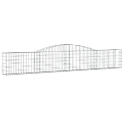 Coșuri Gabion Arcuite 4 buc - Fier Galvanizat | Decor Grădină