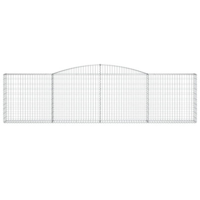 Coșuri Gabion Arcuite 2 Bucăți - Gard Decorativ Grădină