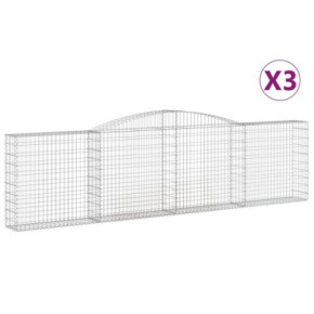 Coșuri Gabion Arcuite Fier Galvanizat | Barieră Decorativă 2