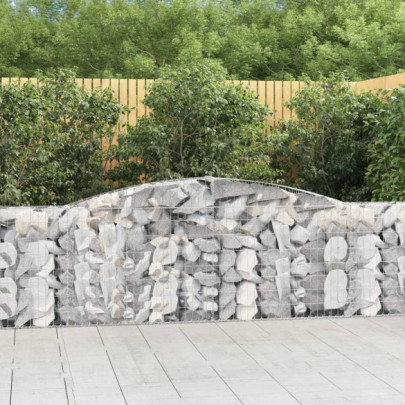 Coșuri Gabion Arcuite 5 buc - Barieră Decorativă Grădină