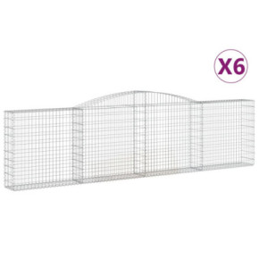 Coșuri Gabion Arcuite 6 buc - Barieră Decorativă Grădină 2